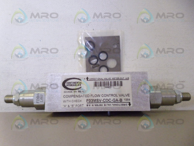 CONTINENTAL HYDRAULICS F03MSV-CDC-GA-B FLOW CONTROL VALVE *NEW NO BOX*