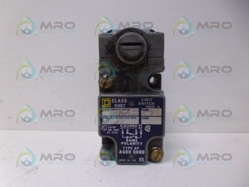SQUARE D 9007C52B2 LIMIT SWITCH *USED*