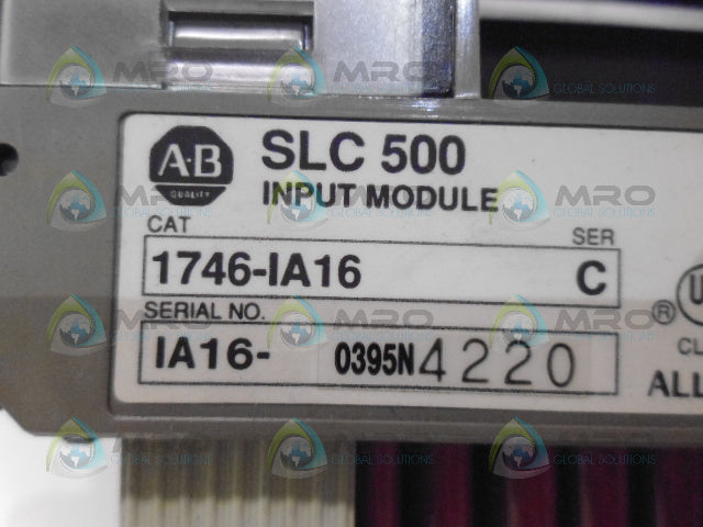 ALLEN BRADLEY SLC 500 1746-IA16 SER. C INPUT MODULE (MISSING TERMINAL) *USED*