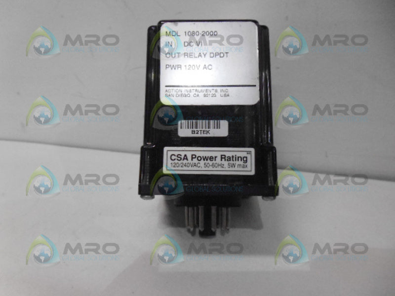 ACTION INSTRUMENTS MDL1080-2000 SIGNAL CONDITIONER RELAY *NEW NO BOX*
