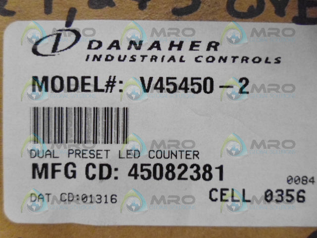 DANAHER CONTROLS V45450-2 COUNTER *NEW IN BOX*