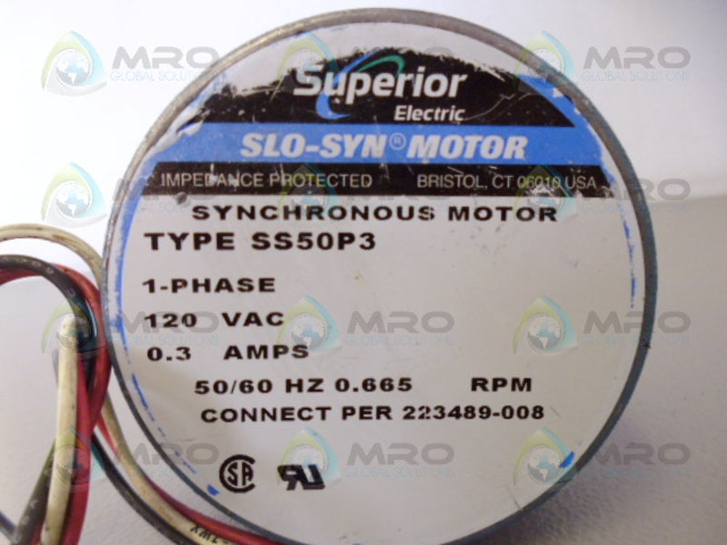 SUPERIOR ELECTRIC SS50P3 STEPPER MOTOR *USED*