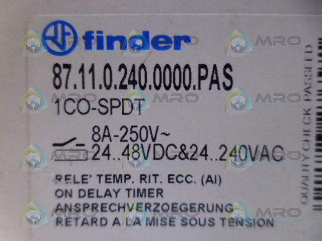 FINDER 87-11-0-240-0000-PAS RELAY *NEW IN BOX*