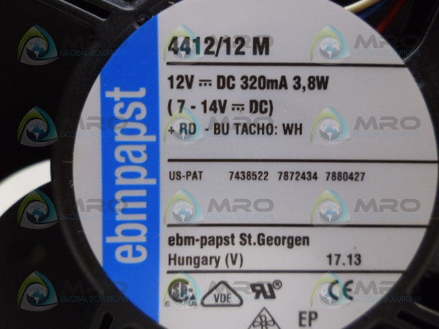 EMBPAPST 4412/12M FAN *NEW NO BOX*