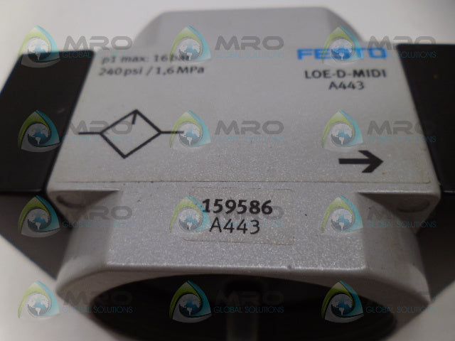 FESTO LOE-D-MIDI LUBRICATOR (AS PICTURED) *USED*