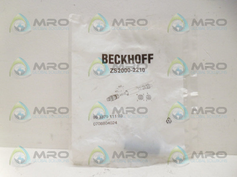 BECKHOFF ZS2000-2210 SENSOR CONNECTOR *NEW IN FACTORY BAG*