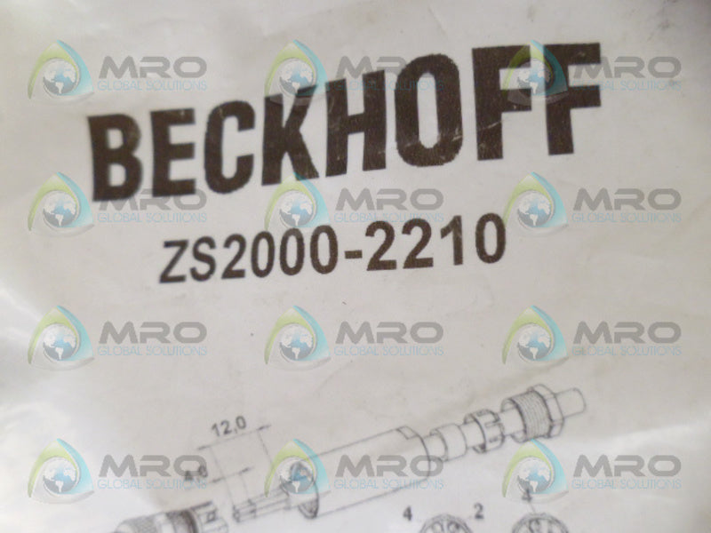 BECKHOFF ZS2000-2210 SENSOR CONNECTOR *NEW IN FACTORY BAG*