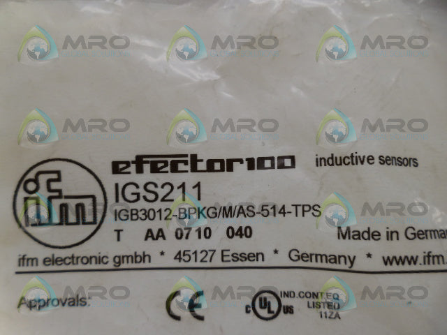 IFM EFECTOR IFS211 INDUCTIVE SENSOR *NEW IN FACTORY BAG*