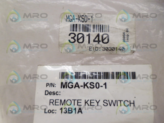 BANNER ENGINEERING MGA-KSO-1 REMOTE KEY SWITCH *NEW IN FACTORY BAG*
