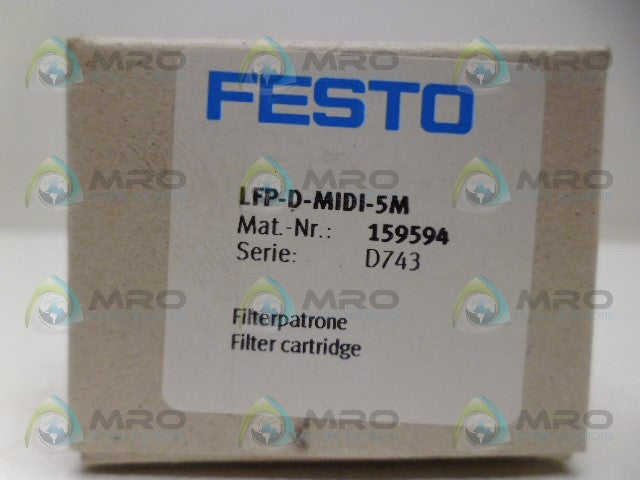 FESTO LFP-D-MIDI-5M FILTER CARTRIDGE *NEW IN BOX*