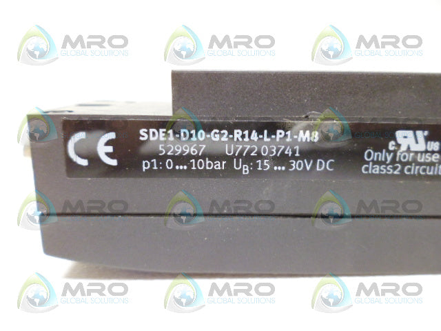 FESTO SDE1-D10-G2-R14-L-P1-M8 PRESSURE SENSOR *NEW NO BOX*