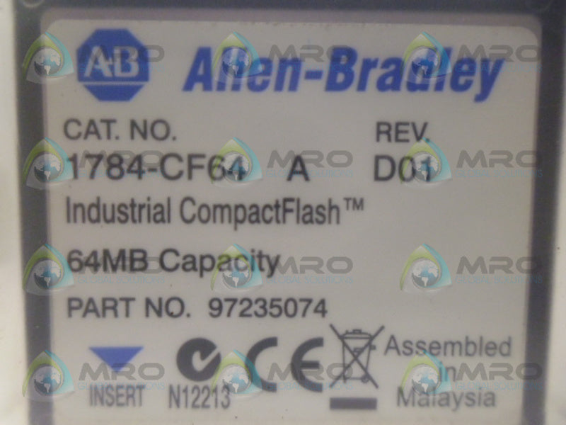 ALLEN BRADLEY 1784-CF64 SER. A FLASH CARD * NEW IN ORIGINAL PACKAGE *