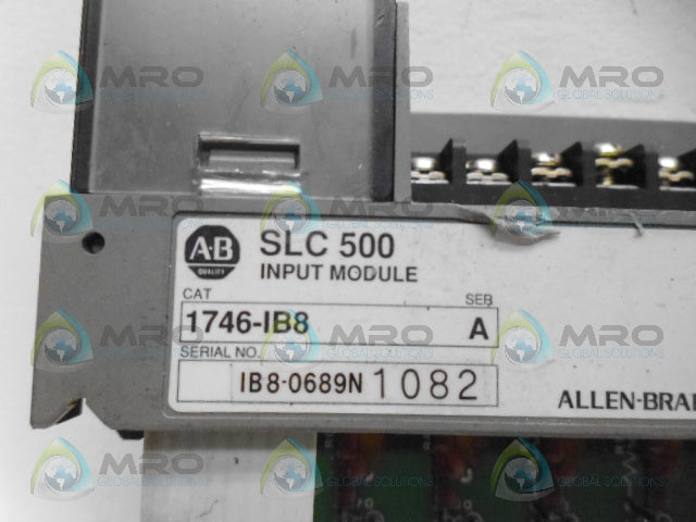 ALLEN BRADLEY 1746-IB8 SER. A INPUT MODULE (AS PICTURED) *USED*