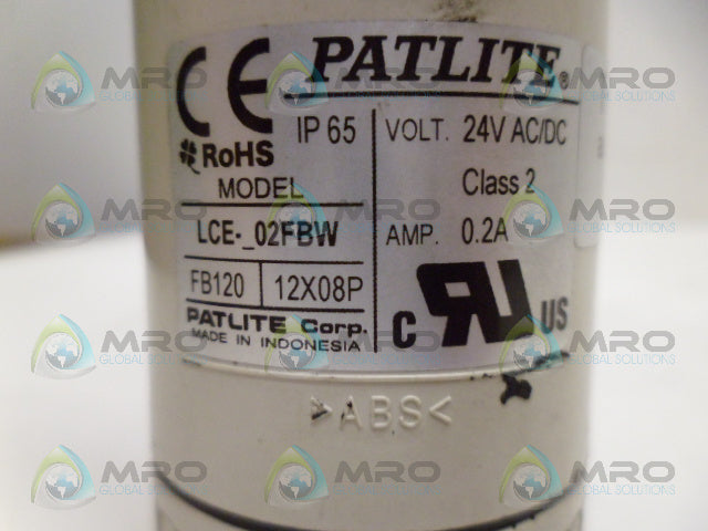 PATLITE LCE-_02FBW SIGNAL TOWER *USED*