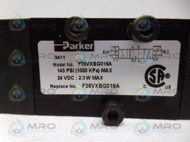 PARKER F36VXBG019A SOLENOID VALVE *NEW IN BOX*