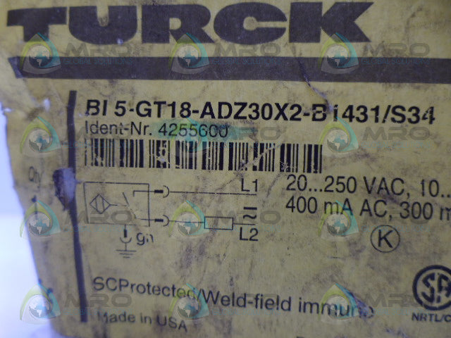 TURCK BI5-GT18-ADZ30X2-B1431/S34 PROXIMITY SENSOR *NEW IN FACTORY BAG*