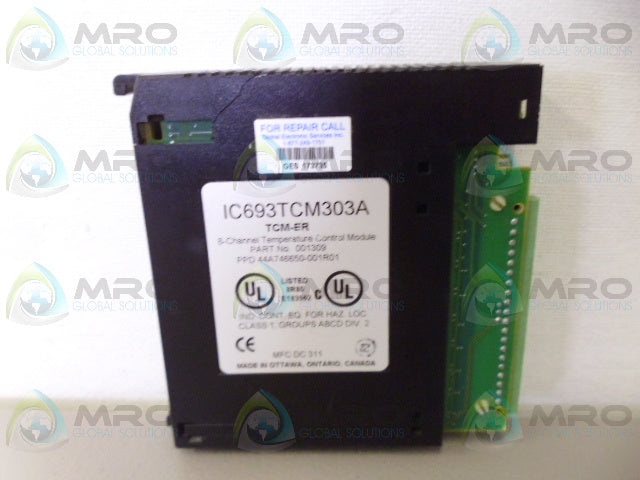 GE FANUC IC693TCM303A TERMPERATURE CONTROL MODULE (AS PICTURED) *USED*
