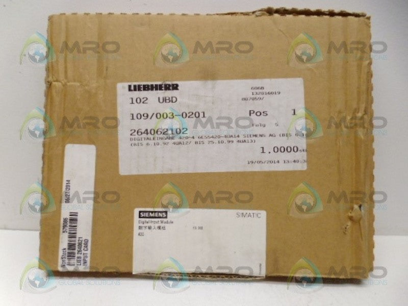 SIEMENS SIMATIC 6ES5420-4UA14 INPUT MODULE NSMP