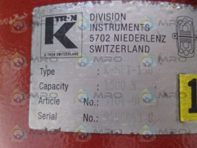 K-TRON K-SFT-150 TRANSDUCER LOAD CELL *USED*