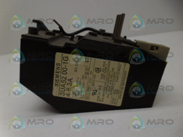 SIEMENS 3UA5200-1G OVERLOAD RELAY  4-6,3A UNMP