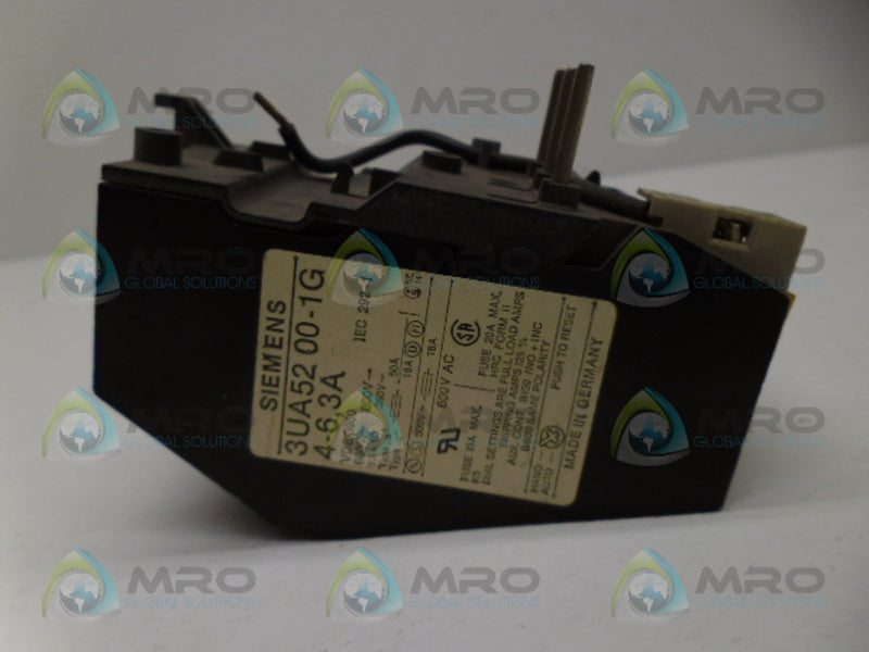 SIEMENS 3UA5200-1G OVERLOAD RELAY  4-6,3A UNMP