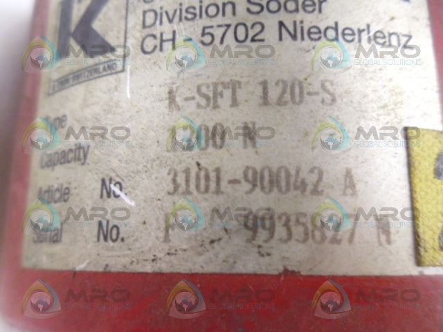 K-TRON K-SFT-120-S LOAD CELL TRANDUCER *USED*
