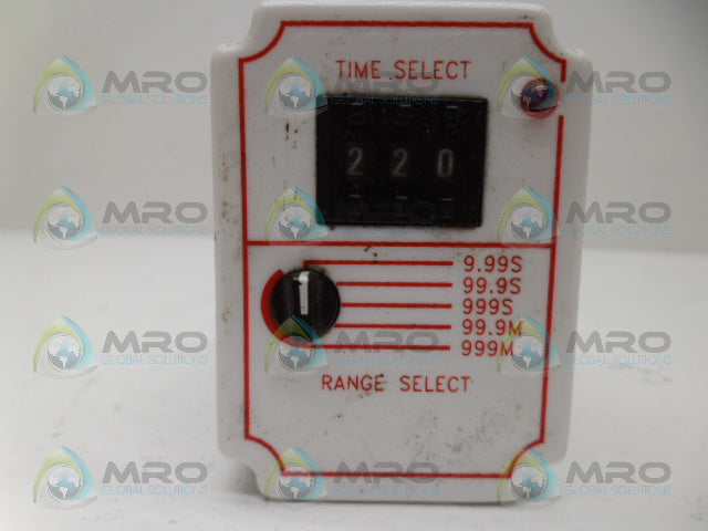 DAYTON 6A854 TIME DELAY RELAY 120VAC (.05SEC.-999MIN.) *USED*