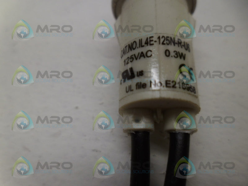 INDUSTRIAL MRO IL4E-125N-R-U6 INDICATOR LIGHT (RED) *NEW NO BOX*