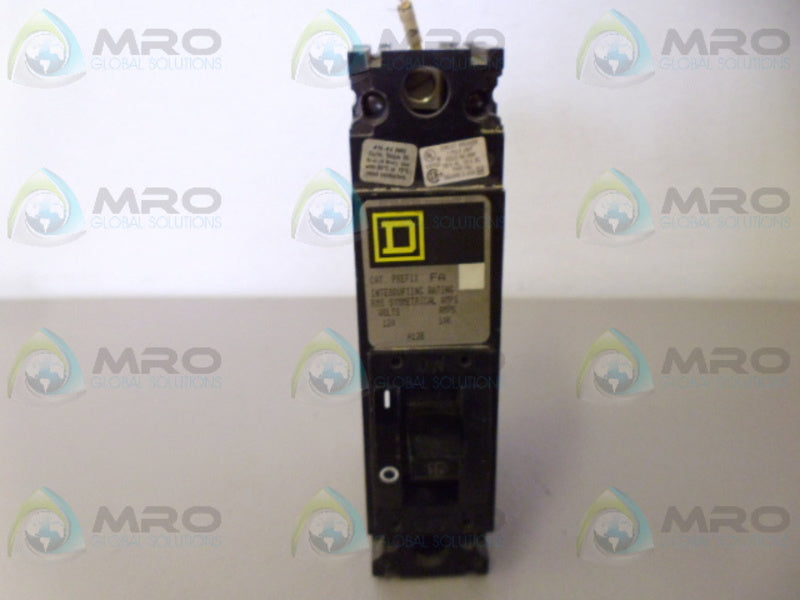 SQUARE D FAL12015 CIRCUIT BREAKER *USED*