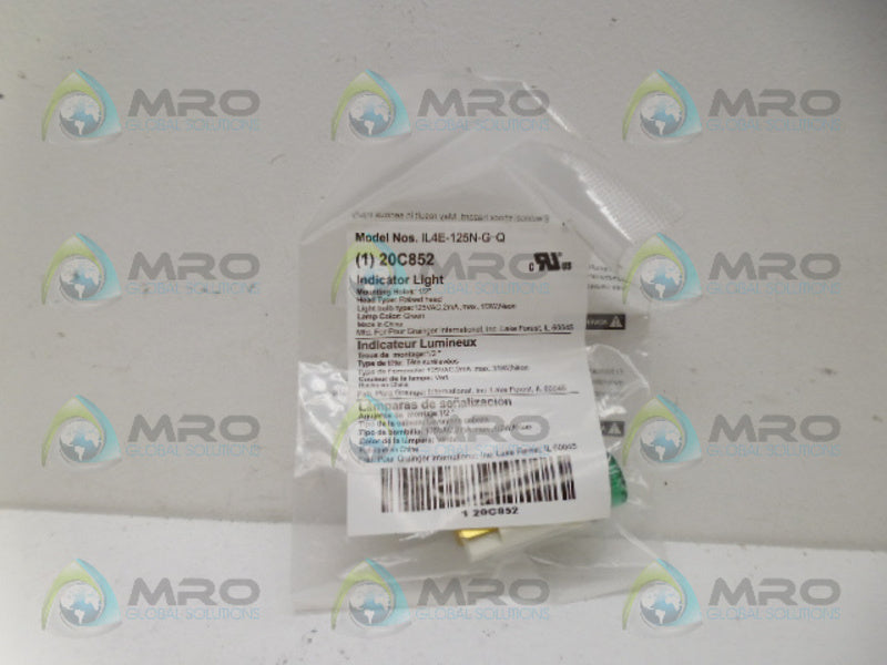 INDUSTRIAL MRO IL4E-125-G-Q INDICATOR LIGHT *NEW IN FACTORY BAG*