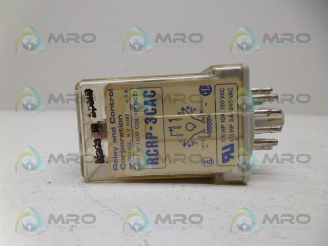 RELAY & CONTROL RCRP3CAC120 RELAY 120VAC *NEW IN BOX*