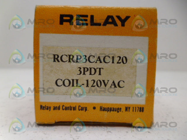 RELAY & CONTROL RCRP3CAC120 RELAY 120VAC *NEW IN BOX*