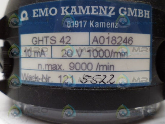 EMO KAMENZ GHTS 42 TACHOMETER GENERATOR (AS PICTURED) *NEW NO BOX*