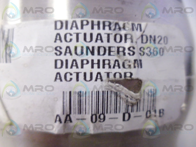 SAUNDERS S360 DN20 ACCTUATOR *NEW NO BOX*
