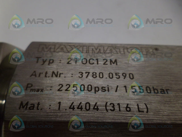 MAXIMATOR 21OC12M VALVE *NEW NO BOX*