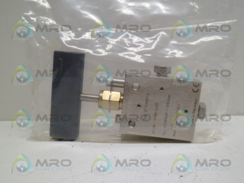 MAXIMATOR 21V4M072 VALVE *NEW IN FACTORY BAG*