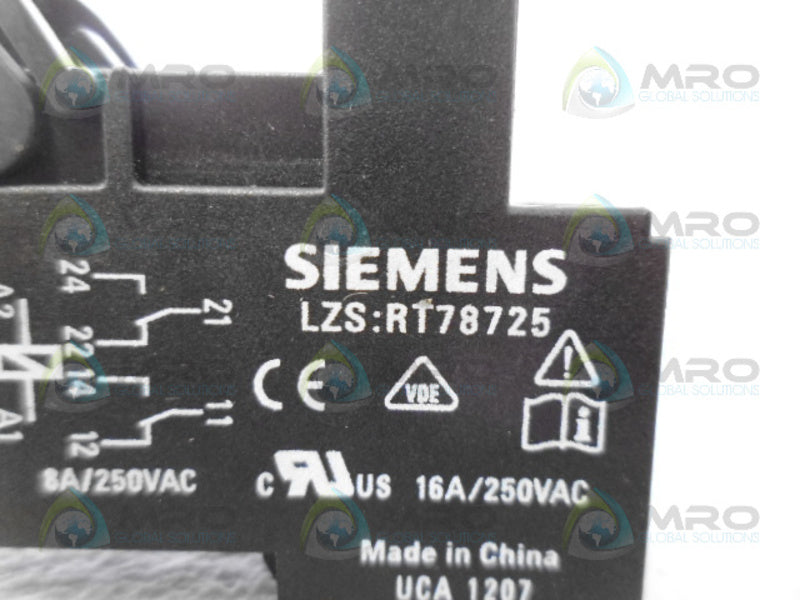 SIEMENS RT78725 RELAY SOCKET *NEW NO BOX*