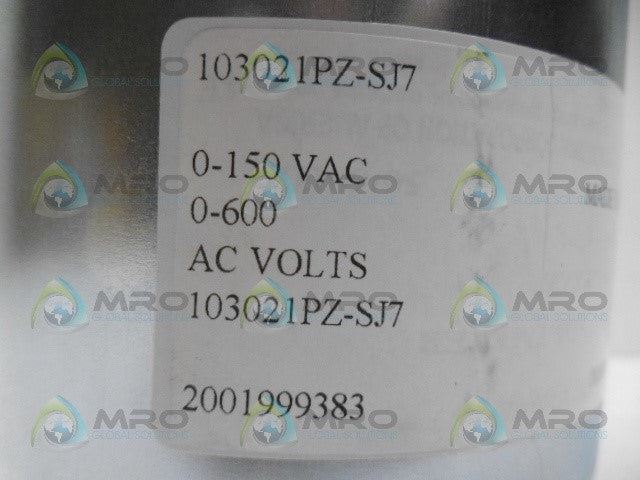 YOKOGAWA 103021PZSJ7 PANEL METER 0-600VAC *NEW NO BOX*