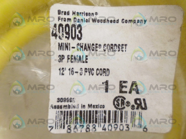 BRAD HARRISON 40903 MINI-CHANGE CORDSET *NEW IN FACTORY BAG*