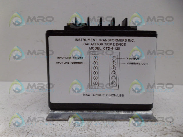 INSTRUMENT TRANSFORMER CTD-4-120 TRANSFORMER *NEW NO BOX*