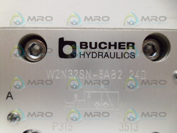 BUCHER W2N32SN-6AB2 SOLENOID VALVE 24VDC *NEW NO BOX*