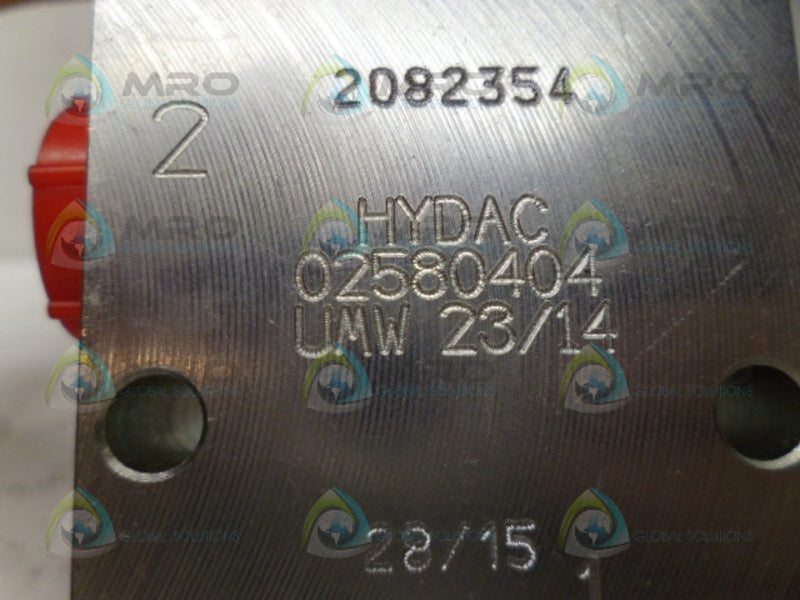 HYDAC 02580404 POPPET VALVE *USED*