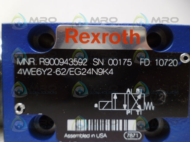 REXROTH 4WE6Y2-62/EG24N9K4 DIRECTIONAL VALVE *NEW NO BOX*