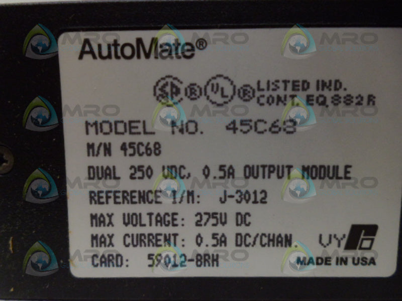 AUTOMATE 45C68 OUTPUT MODULE *NEW IN BOX*