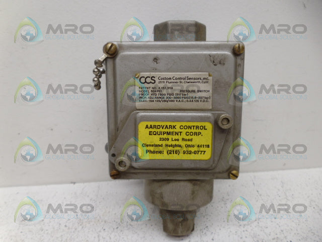 CCS 604P21 PRESSURE SWITCH *NEW NO BOX*