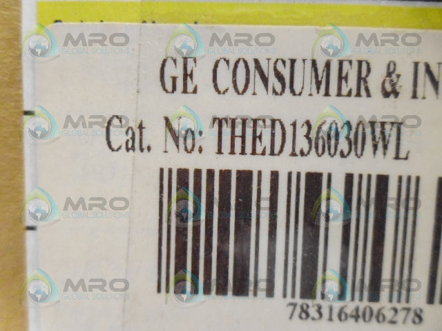 GENERAL ELECTRIC THED136030WL CIRCUIT BREAKER 30A (GREEN) *NEW IN BOX*