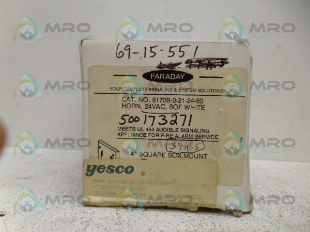 FARADAY 6170B-0-21-24-60 HORN *NEW IN BOX*