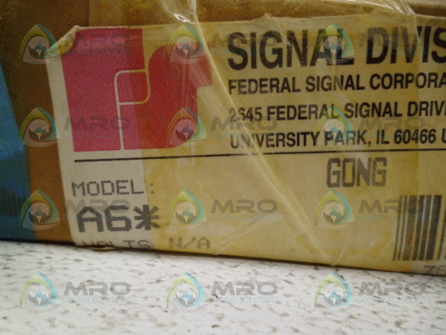 FEDERAL SIGNAL A6 GONG *NEW IN BOX*
