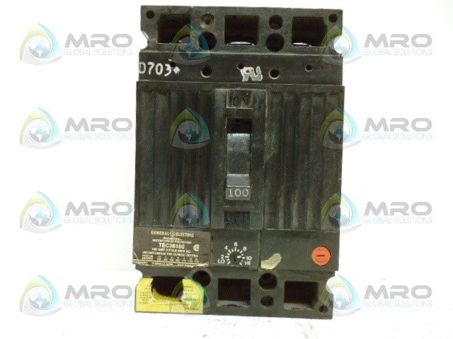 GENERAL ELECTRIC TEC36100 CIRCUIT BREAKER *NEW NO BOX*