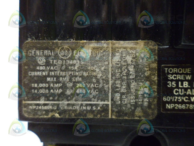 GENERAL ELECTRIC TED134015 CIRCUIT BREAKER *NEW NO BOX*